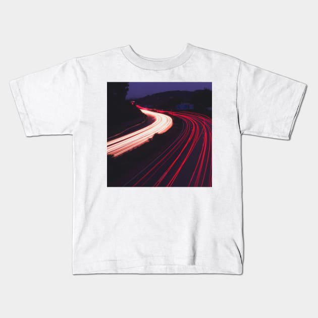 Red Lights on Street Kids T-Shirt by ArtoTee